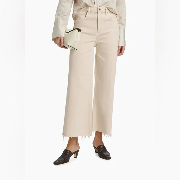 Citizens Of Humanity Lyra Wide Leg Crop Almondette - Picture 2 of 4